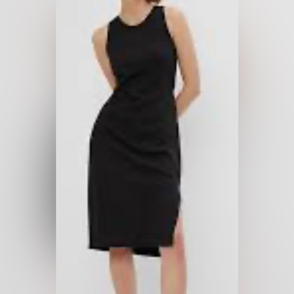 🔥GAP Women's Black Sleeveless Midi Dress - Classic Elegant Style